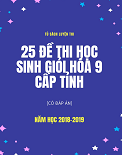 25 đề thi HSG cấp Tỉnh môn Hóa Lớp 9 (sưu tầm)