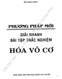 Phương Pháp Mới Giải Nhanh Bài Tập Trắc Nghiệm Hóa Vô Cơ- Đỗ Xuân Hưng