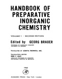 Handbook of preparative inorganic chemistry, Volume 1, 2nd Edition- Georg Brauer
