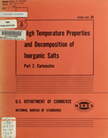High Temperature Properties and Decomposition of Inorganic Salts- Part 2 Carbonates