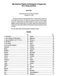High Temperature Properties and Decomposition of Inorganic Salts- Part 3 Nitrates and Nitrites