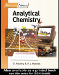 Instant Notes: Analytical Chemistry- David Kealey 