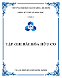 Tập ghi bài hóa hữu cơ- ĐH Bách Khoa TP.HCM