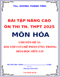 Bài tập cơ chế phản ứng trong hóa học hữu cơ hóa học 12 GDPT 2018 (WORD)