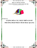 Lượng hóa các chất trên cơ sở phương pháp phân tích trắc quang